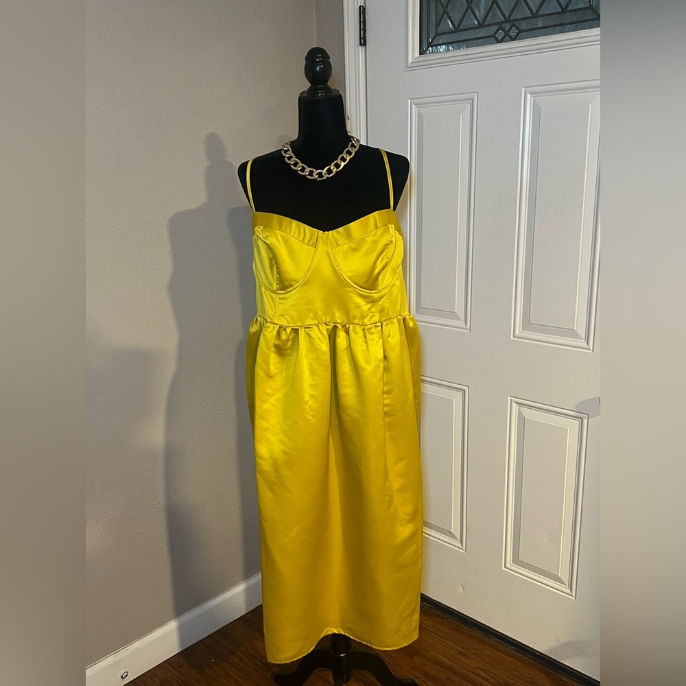Target Vibrant Yellow Midi Dress